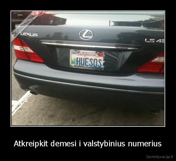 Atkreipkit demesi i valstybinius numerius