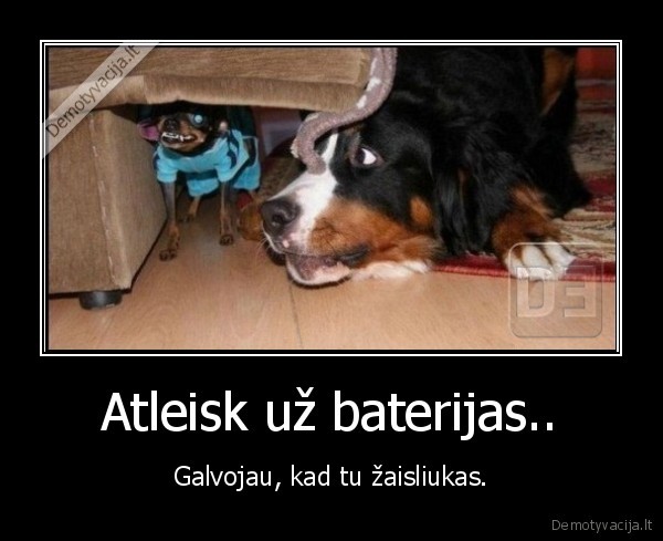 Atleisk už baterijas..