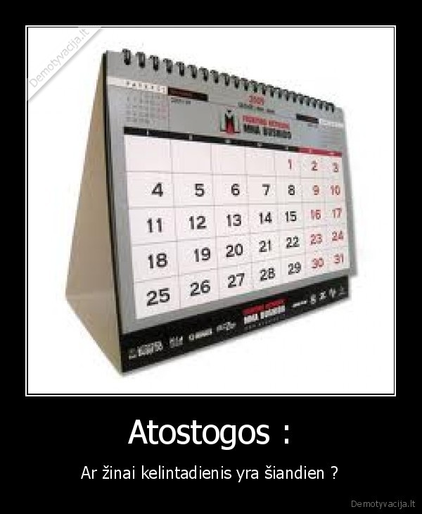 kalendorius,atostogos