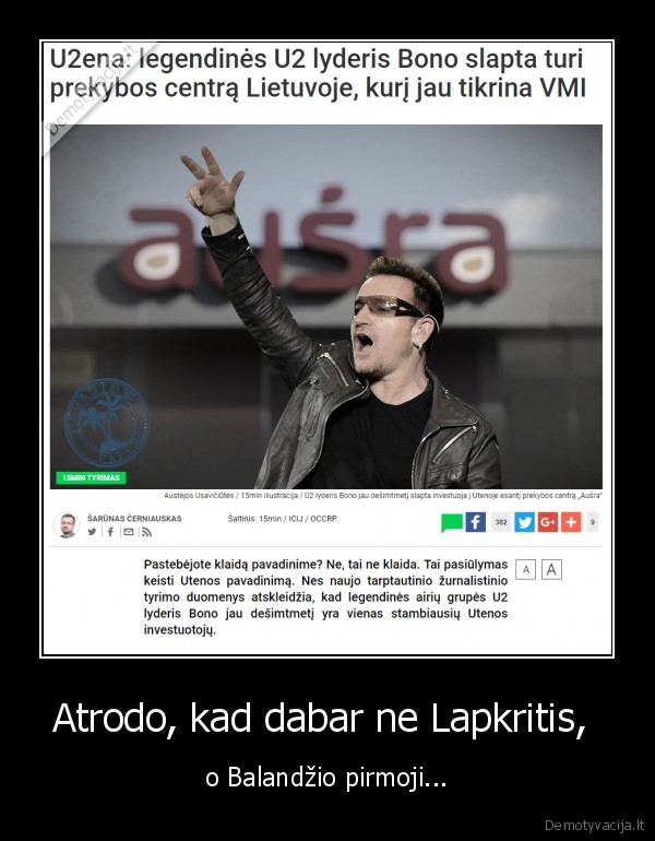 u2,utena,bono,mokesciai