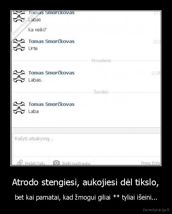 Atrodo stengiesi, aukojiesi dėl tikslo,