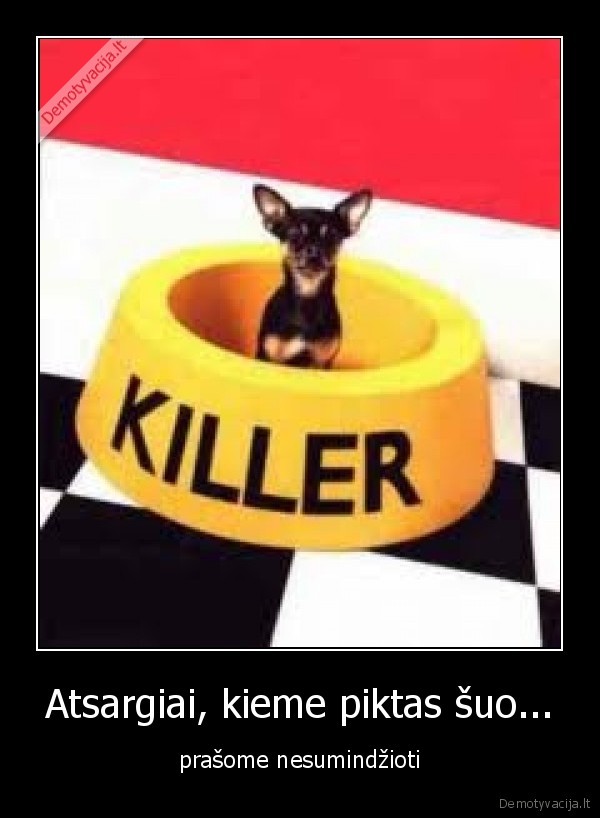 Atsargiai, kieme piktas šuo...