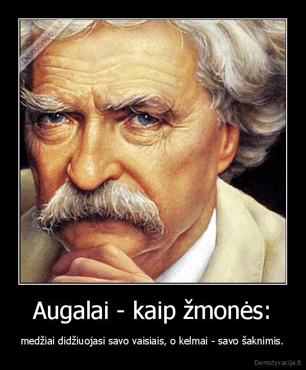 marko, tweno, citata,augalai,zmogiskumas