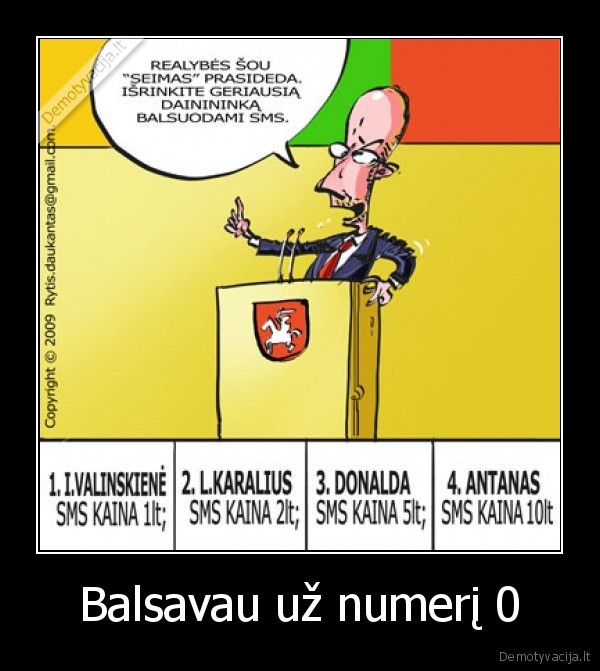 Balsavau už numerį 0
