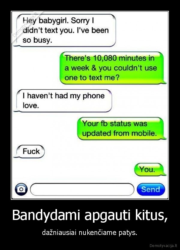 Bandydami apgauti kitus,