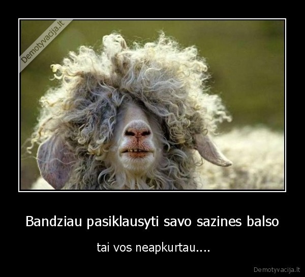 Bandziau pasiklausyti savo sazines balso