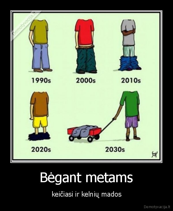 metai,kelnes,mados