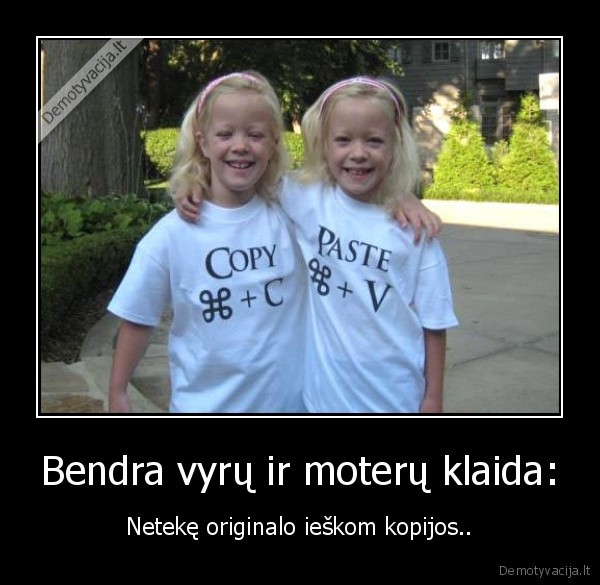 Bendra vyrų ir moterų klaida: