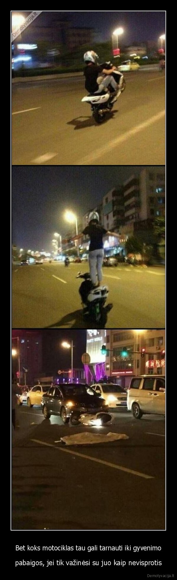 debilas, ant, motociklo,motociklininko, mirtis