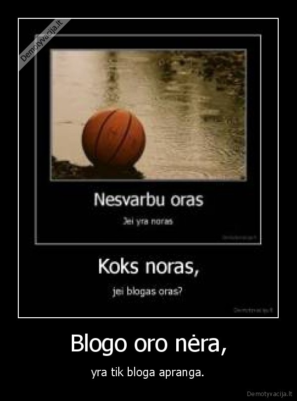 Blogo oro nėra,