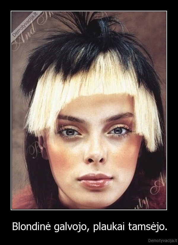 Blondinė galvojo, plaukai tamsėjo.