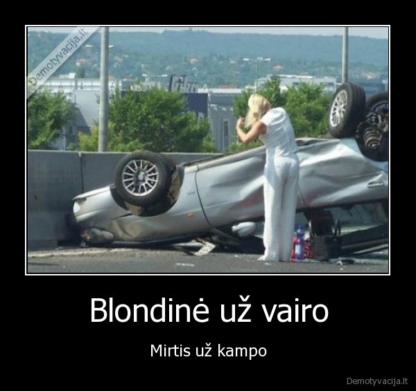 Blondinė už vairo