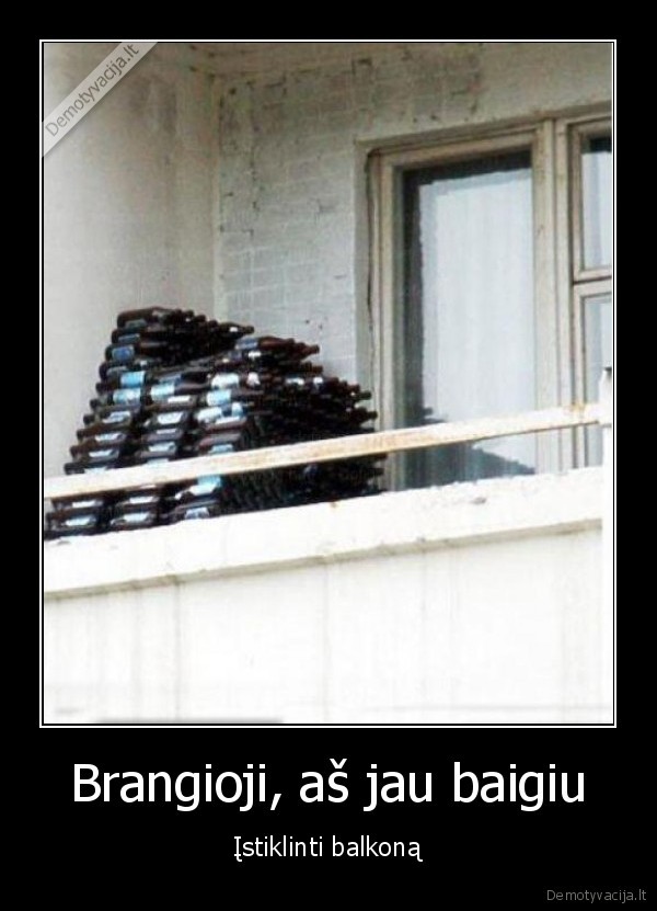 istiklintas, balkonas,buteliu, tara,alaus, buteliai