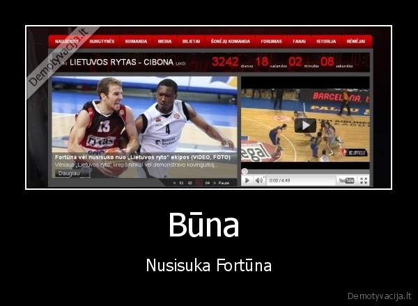 sportas,lrytas,zalgiris,krepsnis,demotyvacija,fortuna,nusisuka
