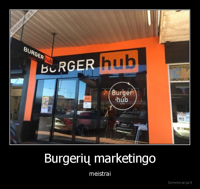hub,burgeriai,maistas,marketingas,reklama