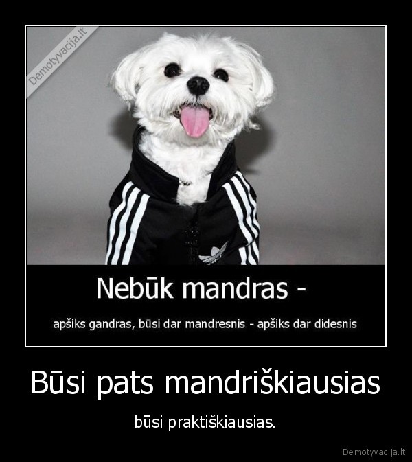 Būsi pats mandriškiausias