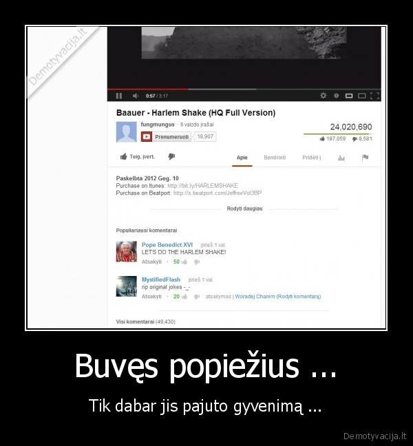 Buvęs popiežius ...