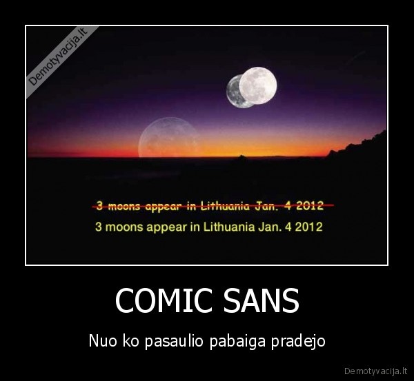 comic, sans,pasaulio, pabaiga