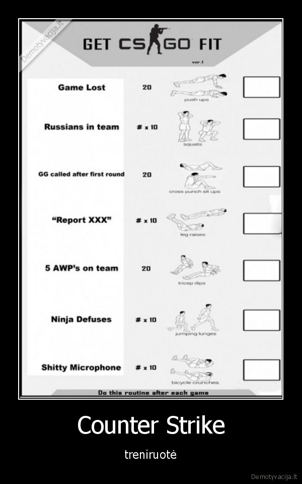 cs,cs, go,treniruotis