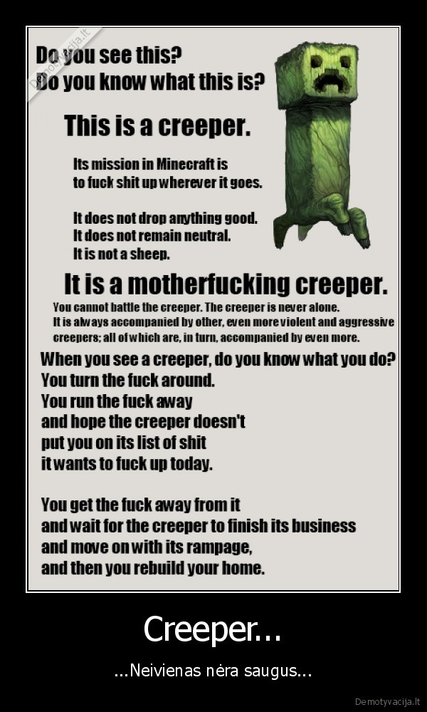 fckin,creeper,in,minecraft,goes,boom