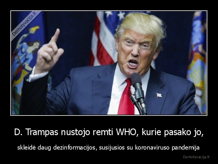 trampas,trump,donaldas,pandemija,who