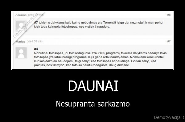 daunai,sarkazmas