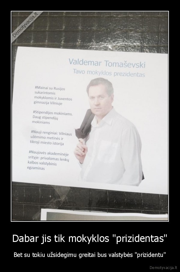 tomasevskis,mokyklos, prezidentas