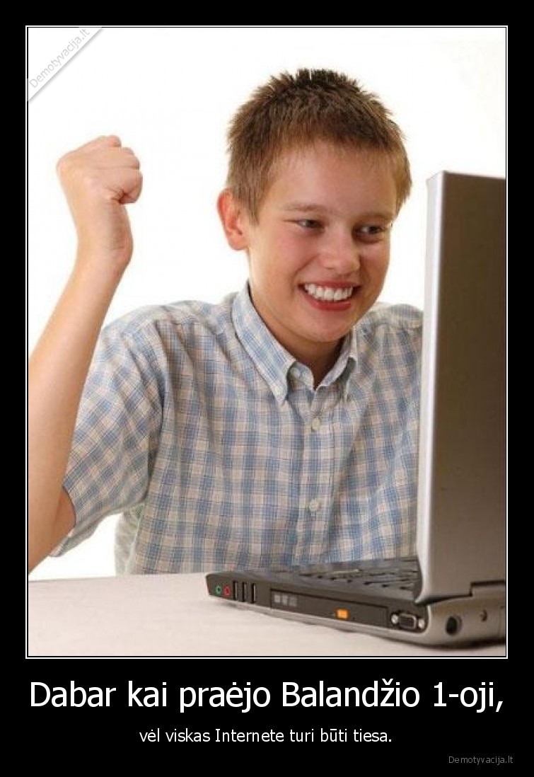 balandzio, pirmoji,internetas,juokai,fake, news