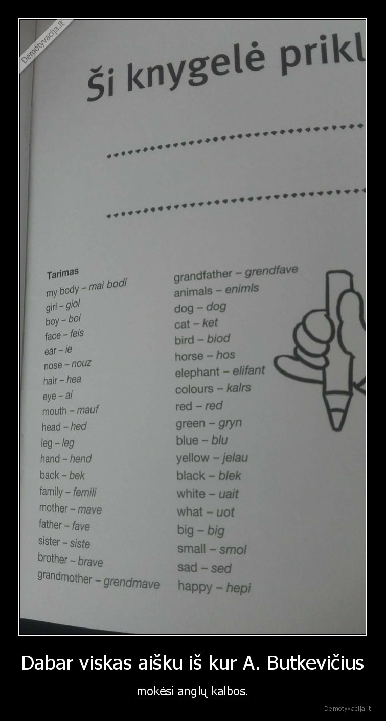 butkevicius,anglu, kalba
