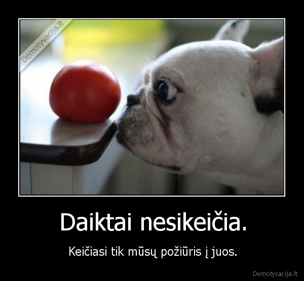 daiktai,keiciasi,nuomone,poziuris