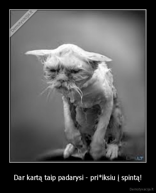 Dar kartą taip padarysi - pri*iksiu į spintą!