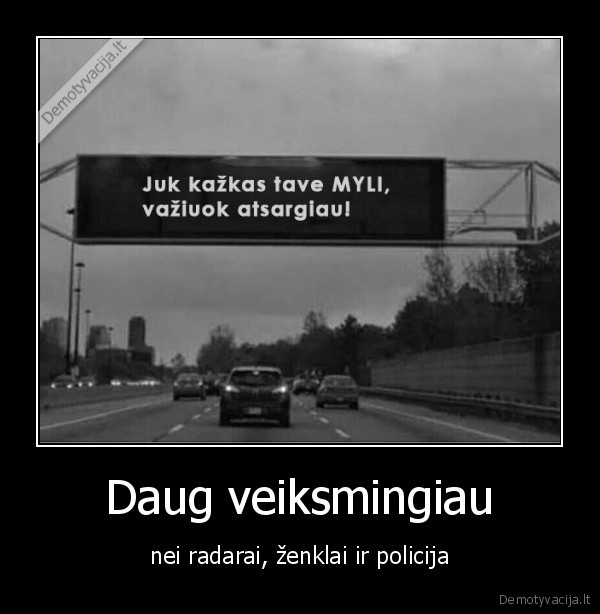 vaziuoti,myli,zenklas