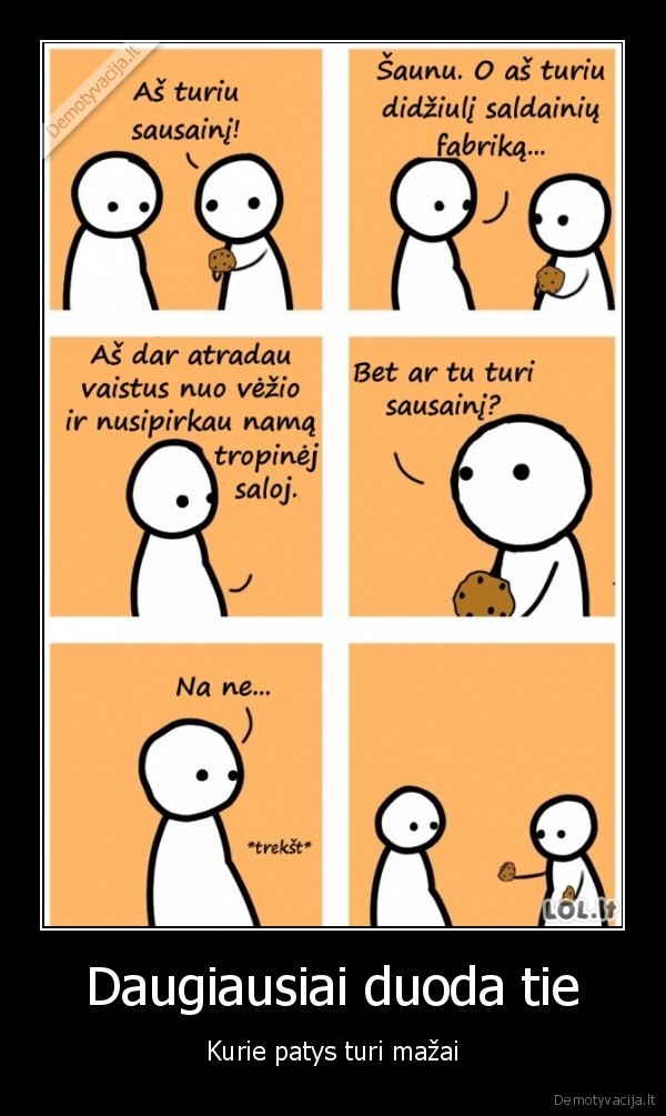 sausainis,dosnumas,pasidalino