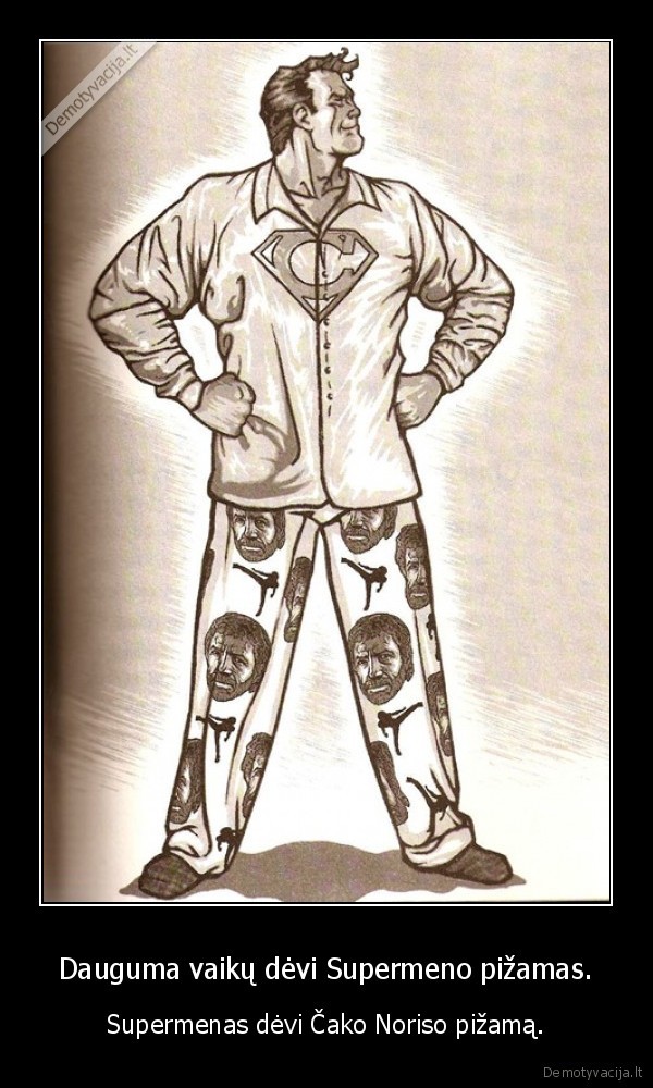 chuck, norris,supermenas,pizama