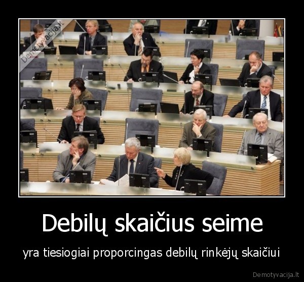 Debilų skaičius seime