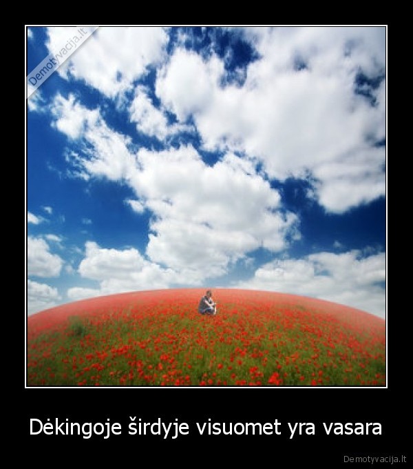 Dėkingoje širdyje visuomet yra vasara