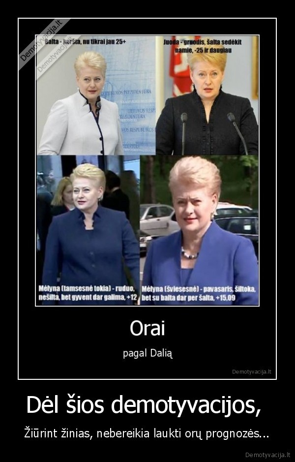 orai,oru, prognoze,dalia, grybauskaite