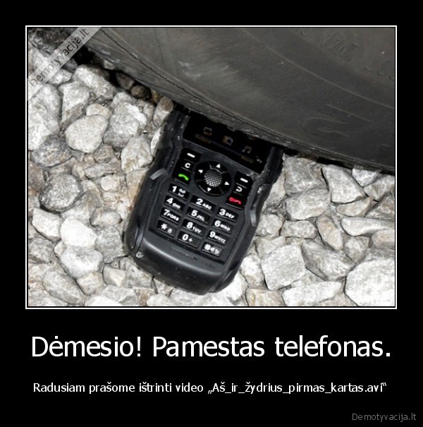 Dėmesio! Pamestas telefonas.