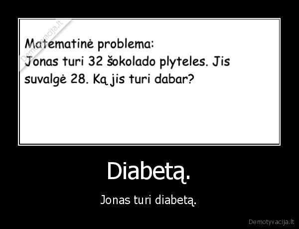 jonas, turi, diabeta, nuo, siol, jis, nebevalgys, sokolado