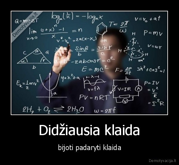klaida,mokykla,matematika,bijoti