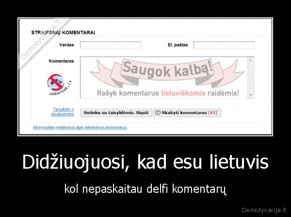 Didžiuojuosi, kad esu lietuvis