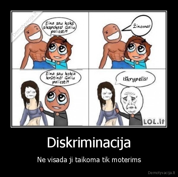 vyru, diskriminacija,papu, lietimas