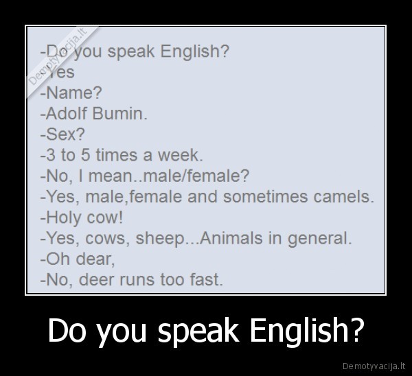 Do you speak English?