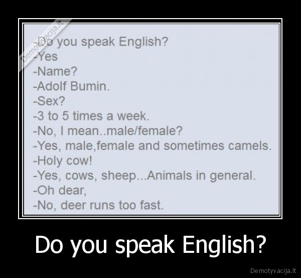 Do you speak English?