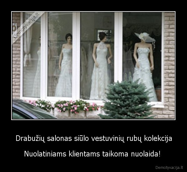 Drabužių salonas siūlo vestuvinių rubų kolekcija