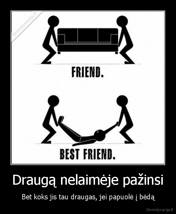 Draugą nelaimėje pažinsi