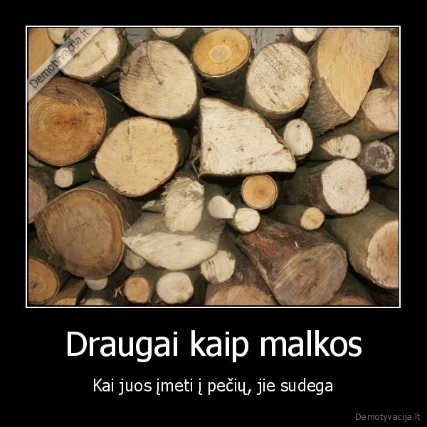 Draugai kaip malkos