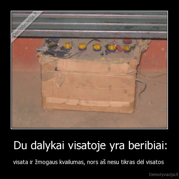 Du dalykai visatoje yra beribiai: