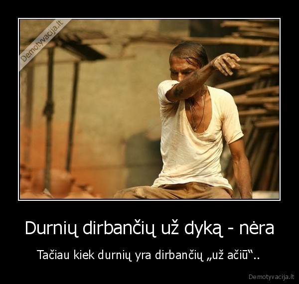 Durnių dirbančių už dyką - nėra