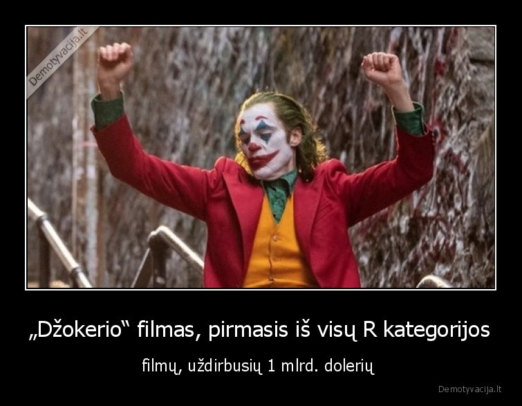dzokeris,joker,r, kategorija,filmas,pasisekimas